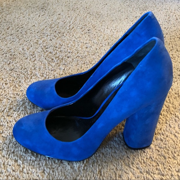 Nine West Royal Blue Suede Heels - Picture 3 of 8